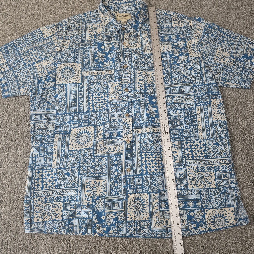 Vintage Aloha Hawaiian Shirt Cooke Street Camp Collar Cotton Made Hawaii 2XL - Picture 4 of 7